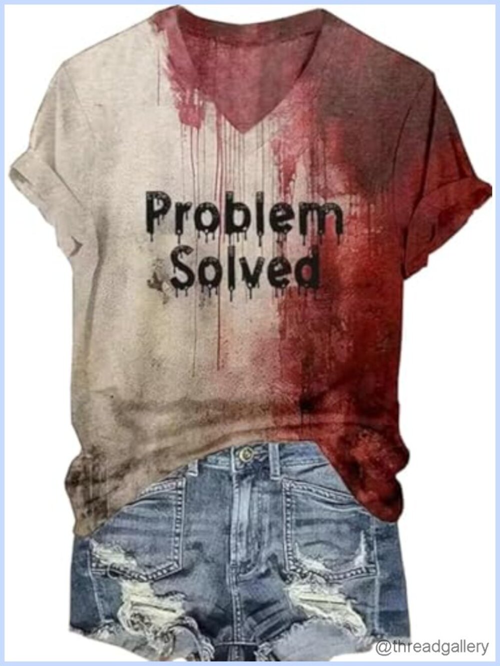 Womens I'm Fine Bloody Halloween T-Shirt Sanderson Sisters Short Sleeve Graphic